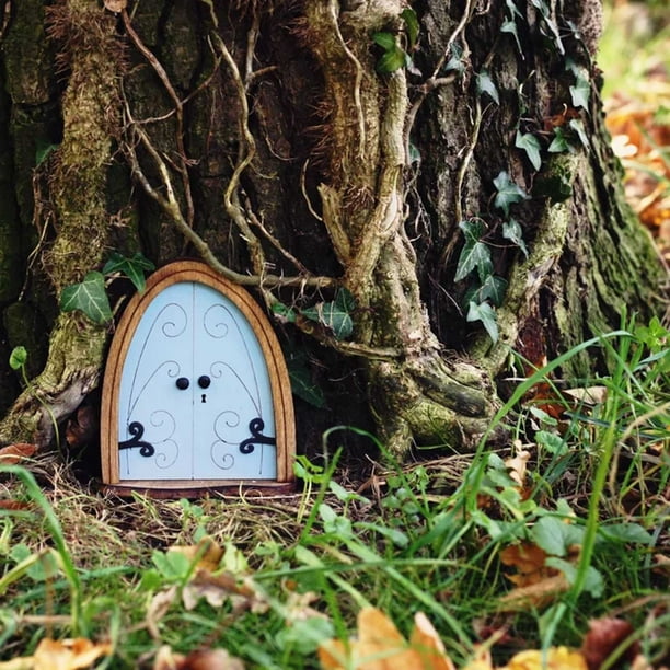 Fiudx Mini Puerta de Jardín, Madera Duradera, Diseño de Ventana Hueca Intrincado, Ideal para Decorar Árboles, Embellecer El Hogar y El Jardín, Ideal para Cumpleaños y Festividades, Tamaño Mdf de 3 Mm