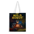 thumbnail image 1 of The Wild Robot Bolso de tela con estampado de lienzo para mujer, bolsa de compras reutilizable y estética, con cremallera interior, regalo para mujer,38*45cm., 1 of 6