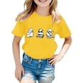 thumbnail image 2 of CONZONE Halloween Big Girls T Shirts Short Sleeve Ghost Graphic Tees for Girls Crew Neck Cute Tops, 2 of 3