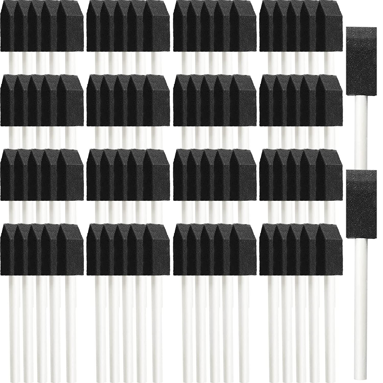 200 Pack Foam Brush Bulk Foam Paint Brushes Sponge Black Foam Brushes