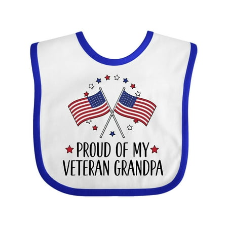 

Inktastic Military Proud of Veteran Grandpa Gift Baby Boy or Baby Girl Bib