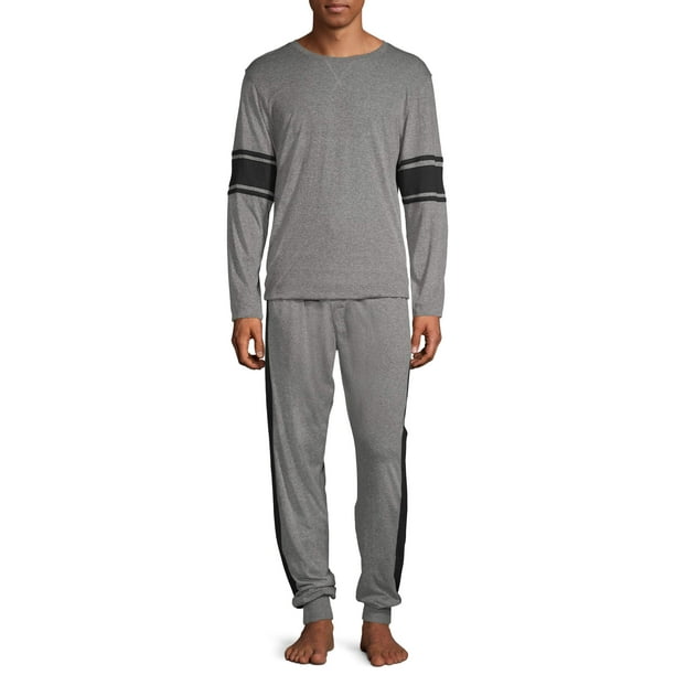 Hanes - Hanes Men's and Big Men's 1901 Crew Top Jogger Pants Lounge Set ...