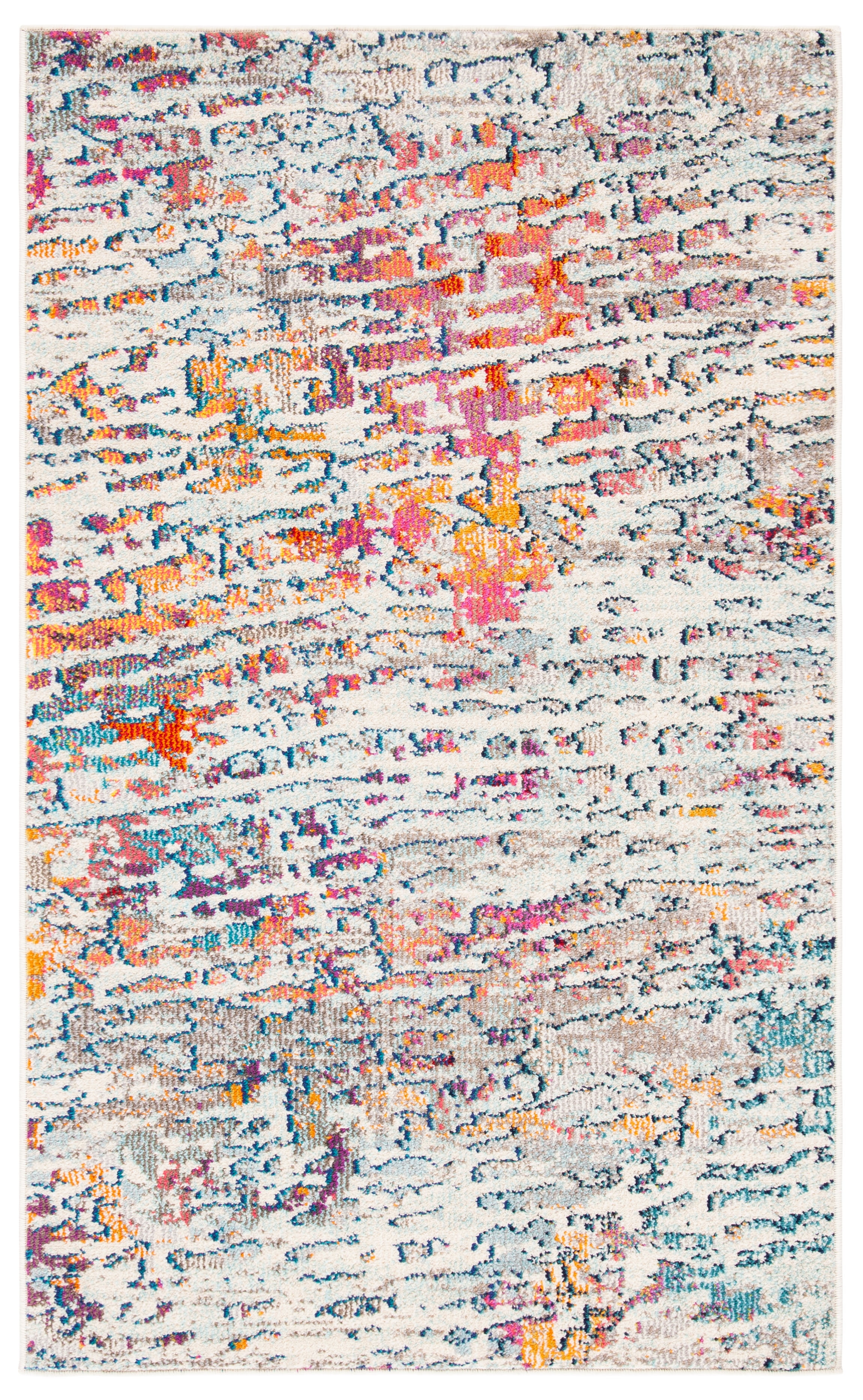 Safavieh Madison Xanthia Abstract Area Rug, Light Blue/Orange, 4' x 6'
