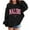 Black, variant on Women and Girls' Black Malibu California Graphic Hoodie - Soft Long Sleeve Pullover Sweatshirt with Front Pocket