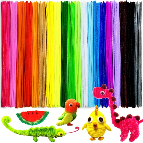 GAGANIU 200 limpiapipas, limpiapipas para manualidades, suministros para manualidades, tallos de chenilla multicolor para proyectos de bricolaje navideños de arte y manualidades (12 pulgadas * 6 mm, 2