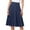 Dark Blue, variant on Women's High Waist Knee Length Elastic Knit A-Line Skirt, Stretch Flared Casual Midi Skirt with Comfort Fit for Daily Use,Army Green,L