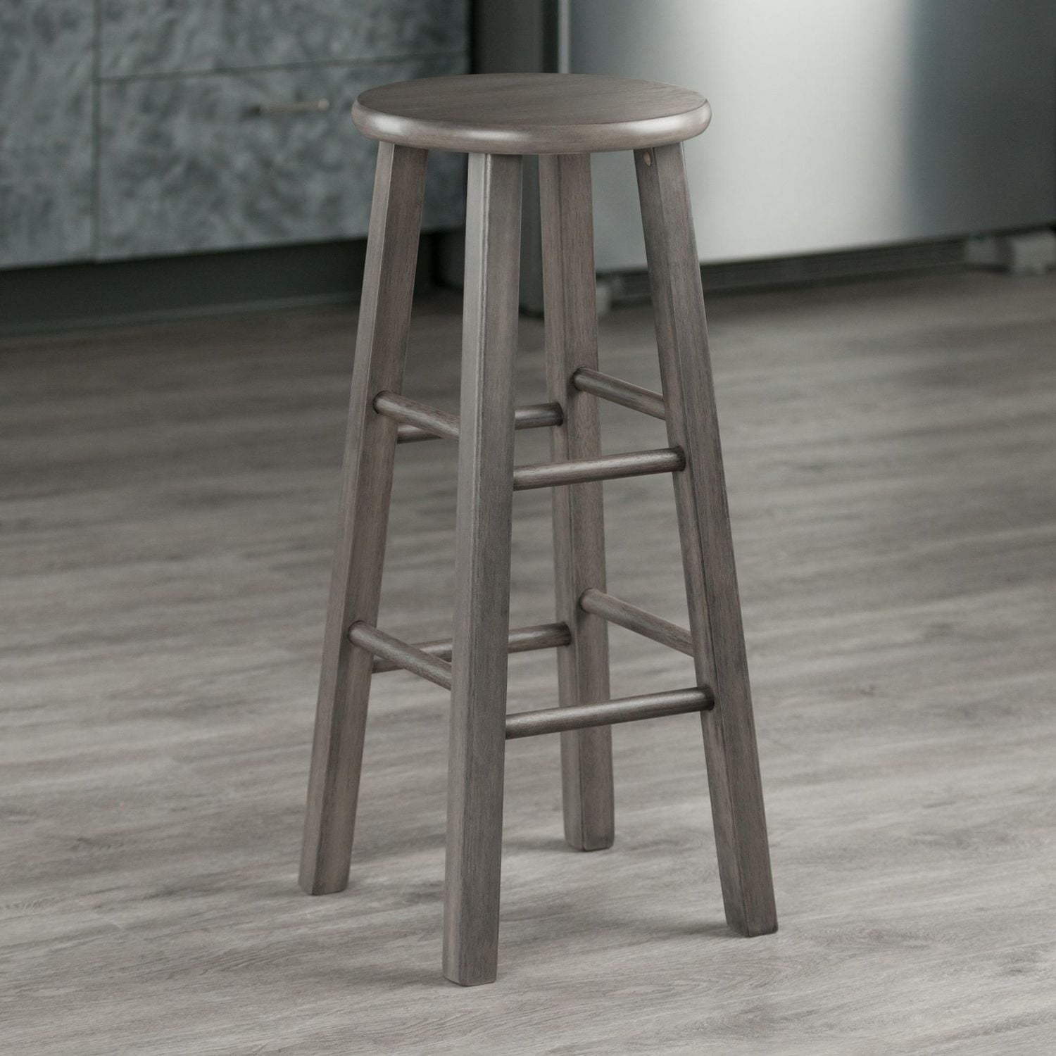 Winsome Ivy Tabouret de bar de 29 po Fini Gris