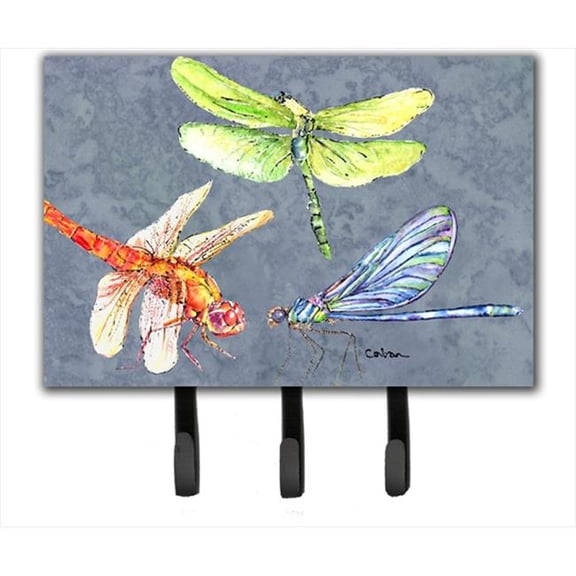 6 x 9 In. Dragonfly Times Three Leash or Key Holder
