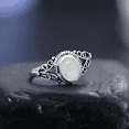 thumbnail image 2 of Sechi Mountain Mist Rainbow Moonstone Promise Ring Solid 925 Sterling Silver Gemstone June Birthstone Jewelry for Women, 2 of 9