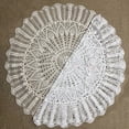 thumbnail image 2 of WinWay Exquisite Handmade Cotton Crochet Lace Round Placemat Tablecloth for Home Decor,Beige 75-80cm, 2 of 9