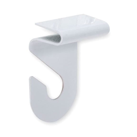 Suspended Ceiling Hook,Steel,White,PK2 1RCK4