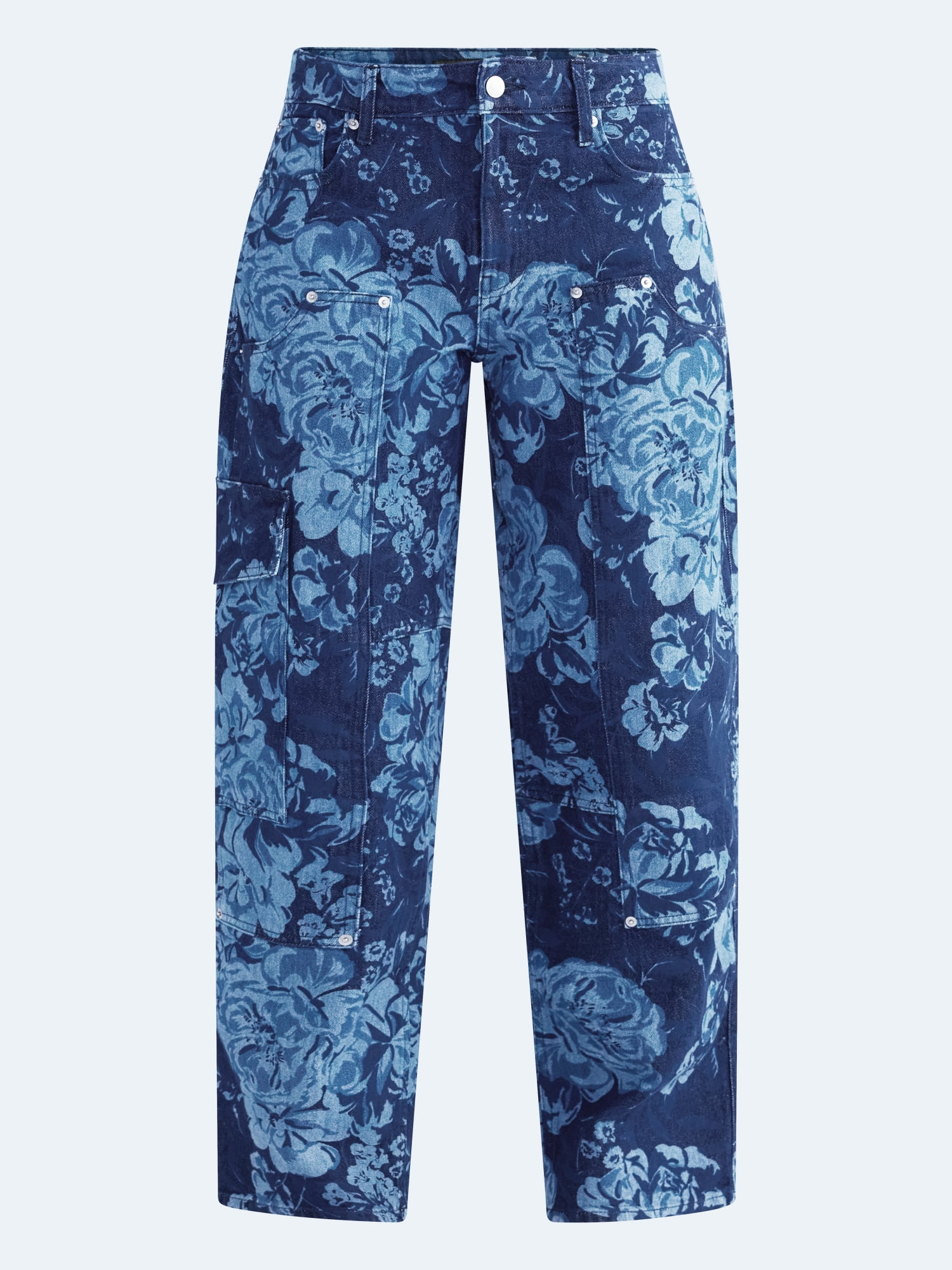 Free Assembly Women's and Women's Plus Print Barrel Jeans, 30" Inseam, Sizes 0-28W