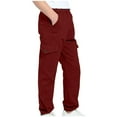 thumbnail image 3 of FAIWAD Cargo Sweatpants for Kids Casual Elastic Waist Sweat Pants Boys Girls Workout Athletic Joggers with Multi Pockets, 3 of 9
