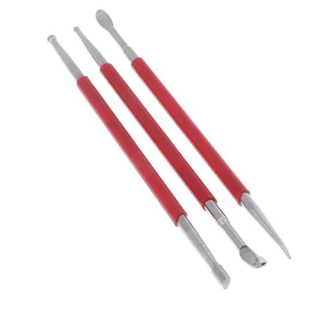 Set de 3 Piezas Herramientas para Esculpir Arcilla Polímero Acero Inoxidable Modelar Modelado Sunnimix Suministros de arcilla de acero inoxidable