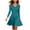 Green, variant on Gytharion Women's A Line Dresses V Neck Long Sleeve Swing Dresses Solid Color Casual Daily Mini Dresses