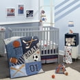 thumbnail image 4 of Lambs & Ivy Baby Sports 100% Cotton Fitted Crib Sheet - Football/Basketball, 4 of 5