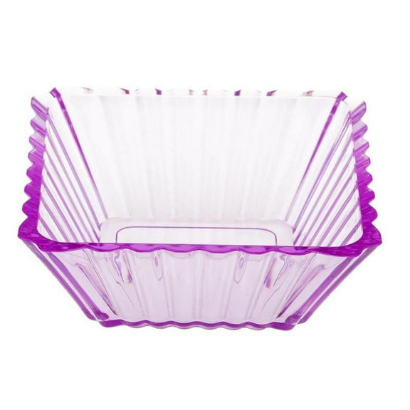 Transparent Acrylic Trapezoidal Bowl Tray Dishes Holder for Salad Popcorn Chips Holding