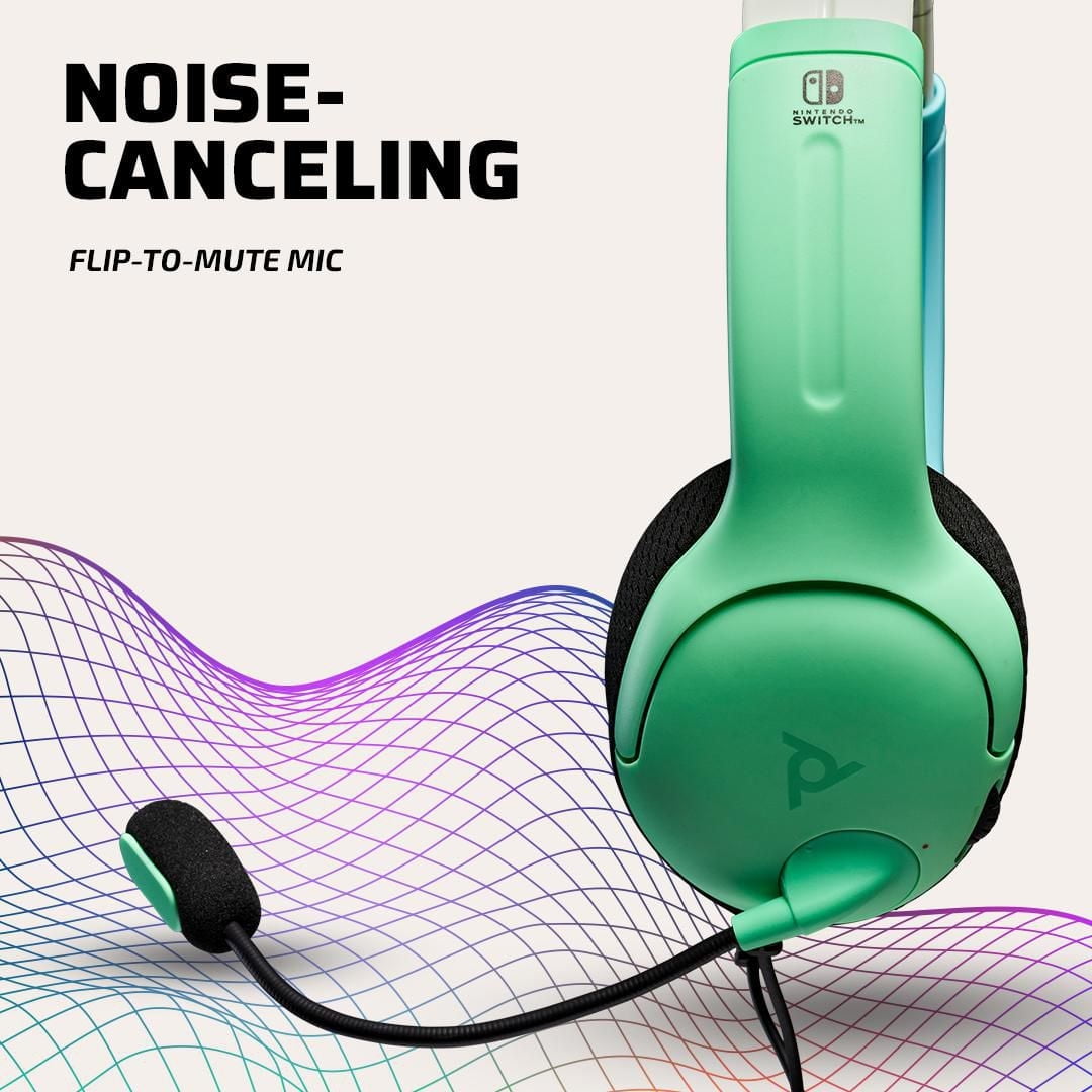 PDP AIRLITE Wired Headset: Blue & Green - Nintendo Switch, Nintendo Switch Lite, & Nintendo Switch - OLED Model