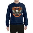 thumbnail image 2 of Wild Bobby, Lead Follow or Get The Hell Out Of The Way MC 1969 Motorcycle Pop Culture Unisex Crewneck Graphic Sweatshirt, Vintage Heather Navy, Large, 2 of 3