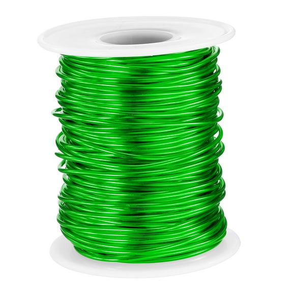 Uxcell 16 Gauge Aluminum Craft Wire 1.5mm 98.5ft Flexible Bendable Anodized Metal Jewelry Sculpting Wire for Jewelry Making Modelling Craft DIY, Green