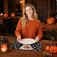 thumbnail image 6 of Halloween Decor Indoor Linen Table Placemat Heat Resistant Non Slip Stain Proof Spooky Halloween Decorations Fall Decorations for Home Dining Mat Style A, 6 of 6