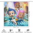 thumbnail image 2 of Bubble Guppies Shower Curtain Waterproof Polyester Fabric Bathroom Curtain Decorative Set with 12 Hooks, 2 of 7