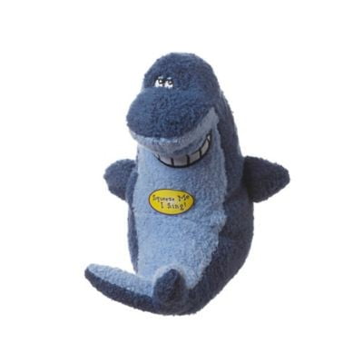 Multipet Deedle Dude Dog Toy Singing Shark Plush