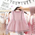 thumbnail image 6 of Baby Girls Cotton Suspender Skirt Infant Toddler Ruffled Casual Sundress Summer Outfit Clothes, 6 of 6