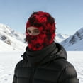 thumbnail image 2 of Unique Bargains 1 Pc Warm Face Mask Knitting Balaclava for Cycling Red Black, 2 of 6