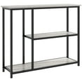 thumbnail image 2 of HOMCOM 39" Console Table, Sofa Table with 2 Storage Shelves, Gray, 2 of 9