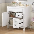 thumbnail image 3 of Modern Bathroom Vanity 30" Bathroom Vanity with Ceramic Sink, Small Bathroom Sink Cabinet, Modern Cabinet with 2 Drawers and Adjustable Shelf,Wooden Bathroom Vanity, 3 of 21