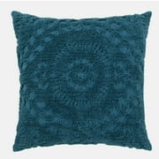 Better Trends 26"x 26" Euro Pillow Sham 100% Cotton Pillow Cover Medallion Design Machine Washable (Teal) Rio Collection