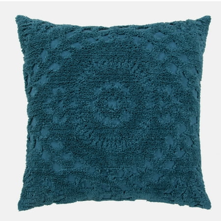 Better Trends 26"x 26" Euro Pillow Sham 100% Cotton Pillow Cover Medallion Design Machine Washable (Teal) Rio Collection