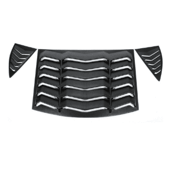 WaiRitoday Rear&Side Window Louvers Cover Compatible with 10-15 2011 2012 2013 2014 Chevy Camaro