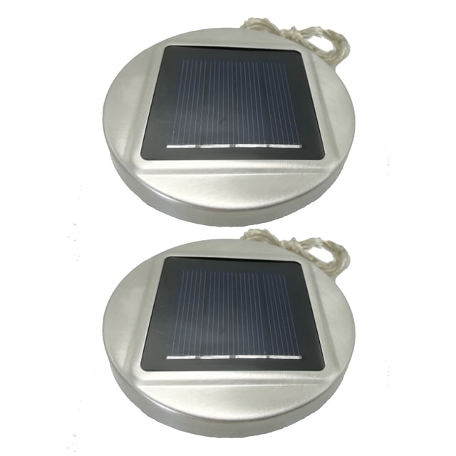 Inteprter 2 luces solares redondas de repuesto de 5 cm con 30 LED para exteriores, cadena de luces de 8 cm. Iluminación y accesorios