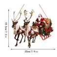 thumbnail image 3 of 7.3Inch Deer Sleigh Statue - Christmas Decor Santa Riding in a Sleigh with Reindeers 2D Acrylic Christmas Decorations Desktop Ornament & Christmas Gifts, 3 of 8