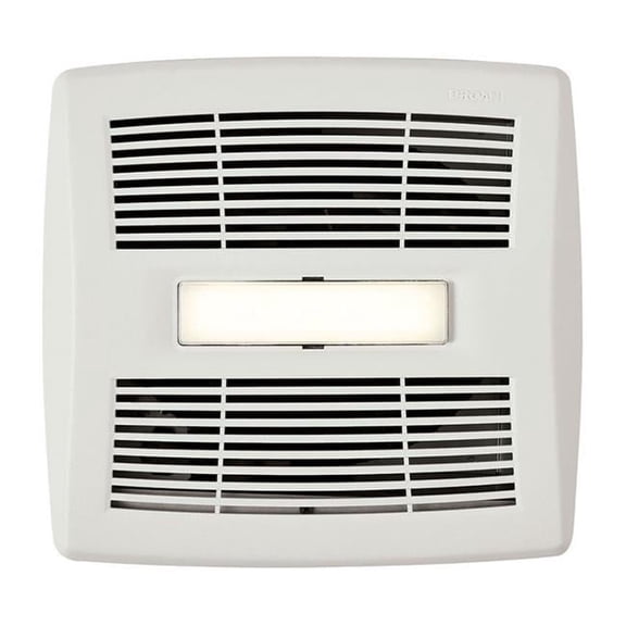 110 CFM, 1.3 Sones In-Vent Series Single-Speed Bathroom Exhaust Fan with LED Light