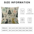 thumbnail image 5 of Orinice Flax Throw Pillow Cover Pattern Childish Bunny Shapes Forest and Floral Great Scandinavian  Pillowcase Home Decor Square Cotton Linen Pillow Case Cushion Cover White, 5 of 5