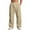 Khaki #004, variant on Mohiass Baggy Wide Leg Sweatpants Fall Casual Uncuffed Open Bottom Lightweight Drawstring Stretch Pants Men Gray S