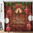 thumbnail image 2 of Christmas Shower Curtain Merry Christmas Decorations Waterproof Fabric Polyester Bathroom Shower Curtain with 12 Hooks 72" x 72", 2 of 7