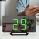 thumbnail image 3 of Reloj despertador digital Superficie de espejo con puertos USB duales Reloj de escritorio inalámbrico moderno para el hogar Habitación Sunnimix Despertador digital, 3 of 8