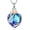 Blue-rose gold, variant on Tulip Flower Cremation Jewelry Crystal Heart Urn Necklace for Women Mom Memorial Ashes Keepsake Necklace of Loved One
