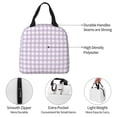 thumbnail image 3 of Bingfone Purple Checkboard Print Lunch Bag Insulated Lunch Box, Small Leakproof Cooler Food Lunch Containers Reusable High Capacity Lunch Tote Bags for Work, Travel, Outdoor, 3 of 5
