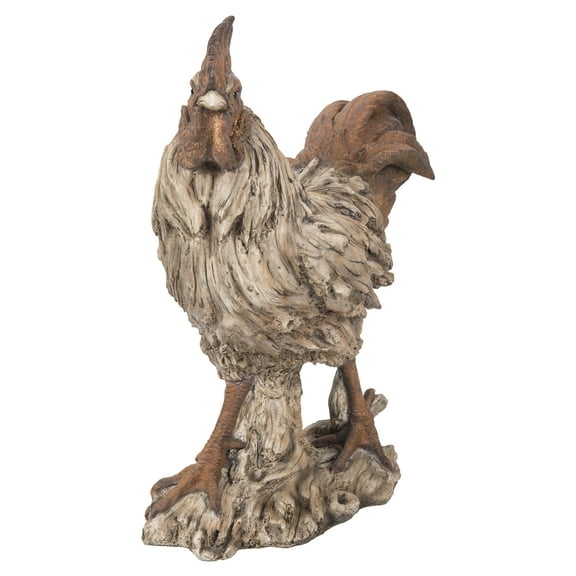 Hi-Line Gift 87650-E Driftwood Standing Rooster Statue