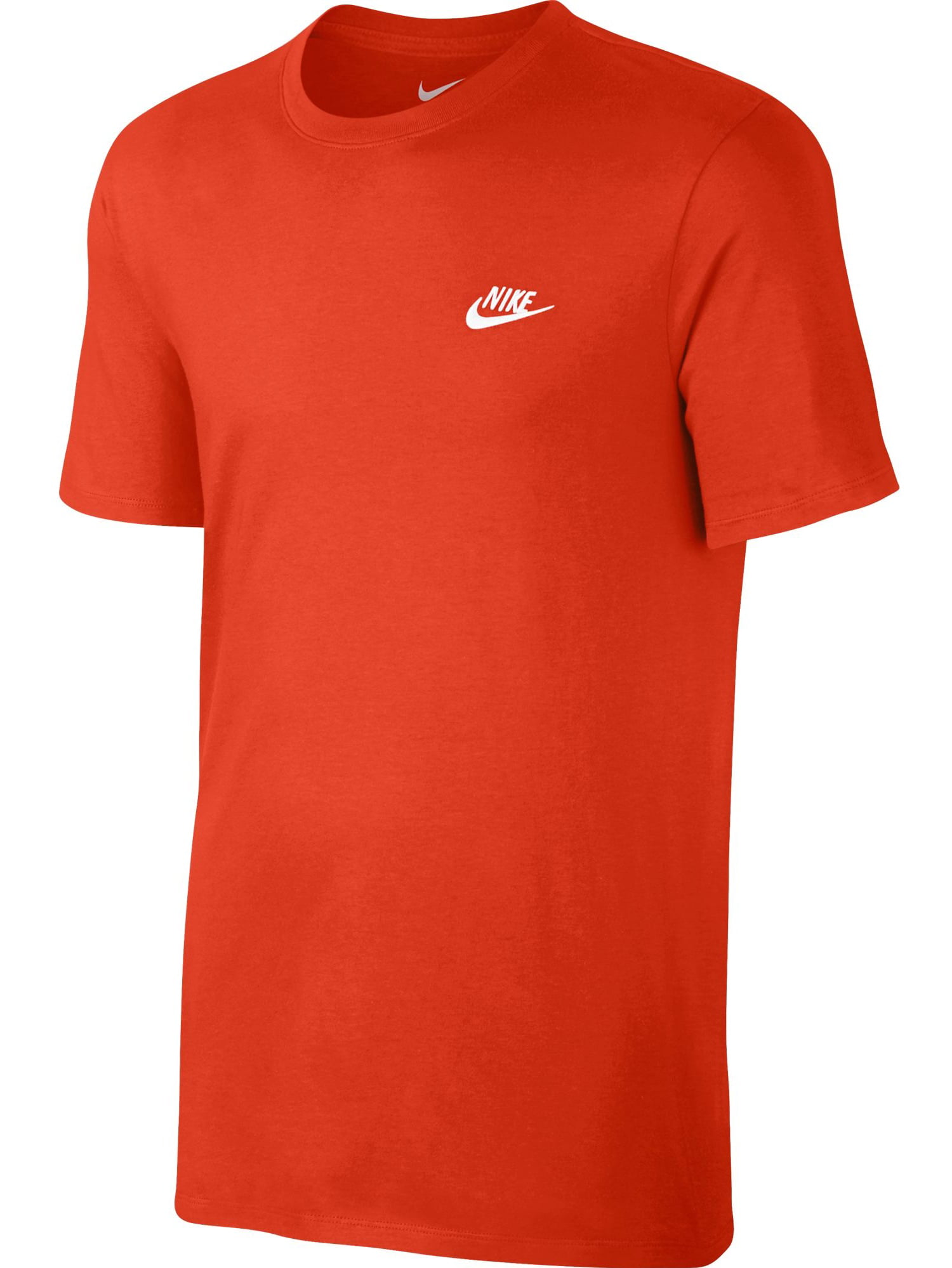 Nike - Nike Sportswear Embroidered Swoosh Logo Men's T-Shirt Orange/White 827021-891 - Walmart ...