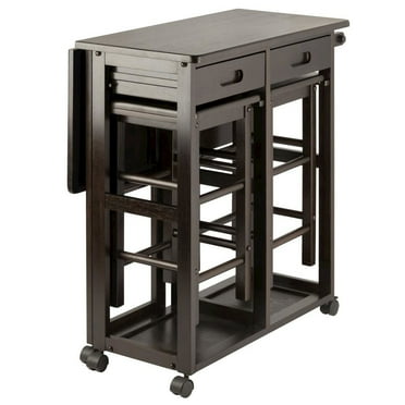 FurniFact Coffee Folding Dining Table with Chairs – Compact Foldable Set for Two