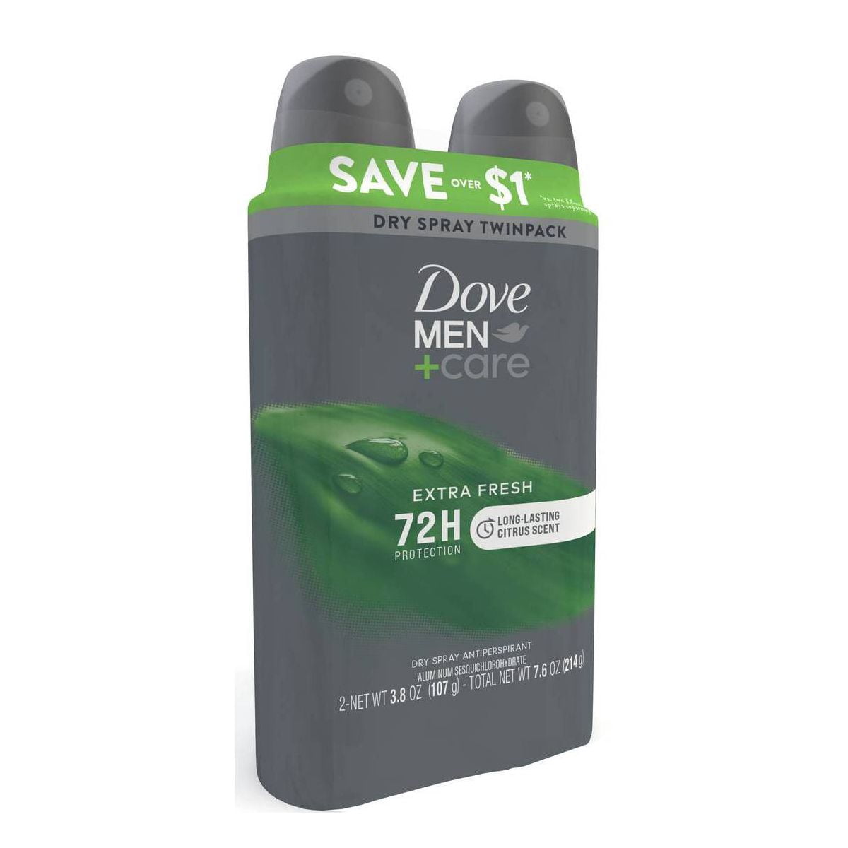 2X - Dove Men+Care Antiperspirant Deodorant - Extra Fresh - 3.8oz/2ct