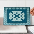 thumbnail image 2 of Celtic Cutting Board, Everlasting Knot Motif Representing 4 Elements Earth Water and Air, Decorative Tempered Glass Cutting and Serving Board, Small Size, Petrol Blue White, by Ambesonne, 2 of 5