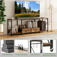 thumbnail image 4 of SESSLIFE Entertainment Center with LED Lights, Modern TV Stand for 70 inch TV, TV & Media Furniture with Storage, Media Table for Living Room, Bedroom (Brown), 4 of 9