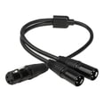 thumbnail image 1 of 2x3Pin XLR a Dual 2Male Splitter Cable Adaptador Cable de sonido Hugo XLR hembra a macho, 1 of 8